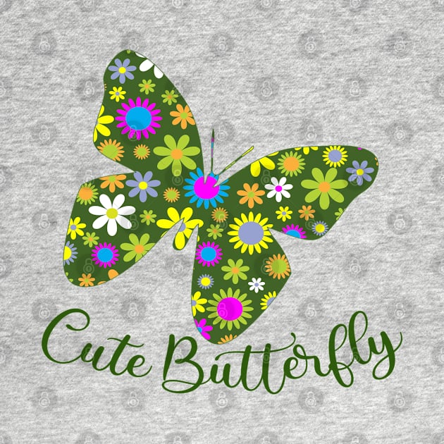 Lovely Butterflies Design - Cute Butterfly by Animal Specials